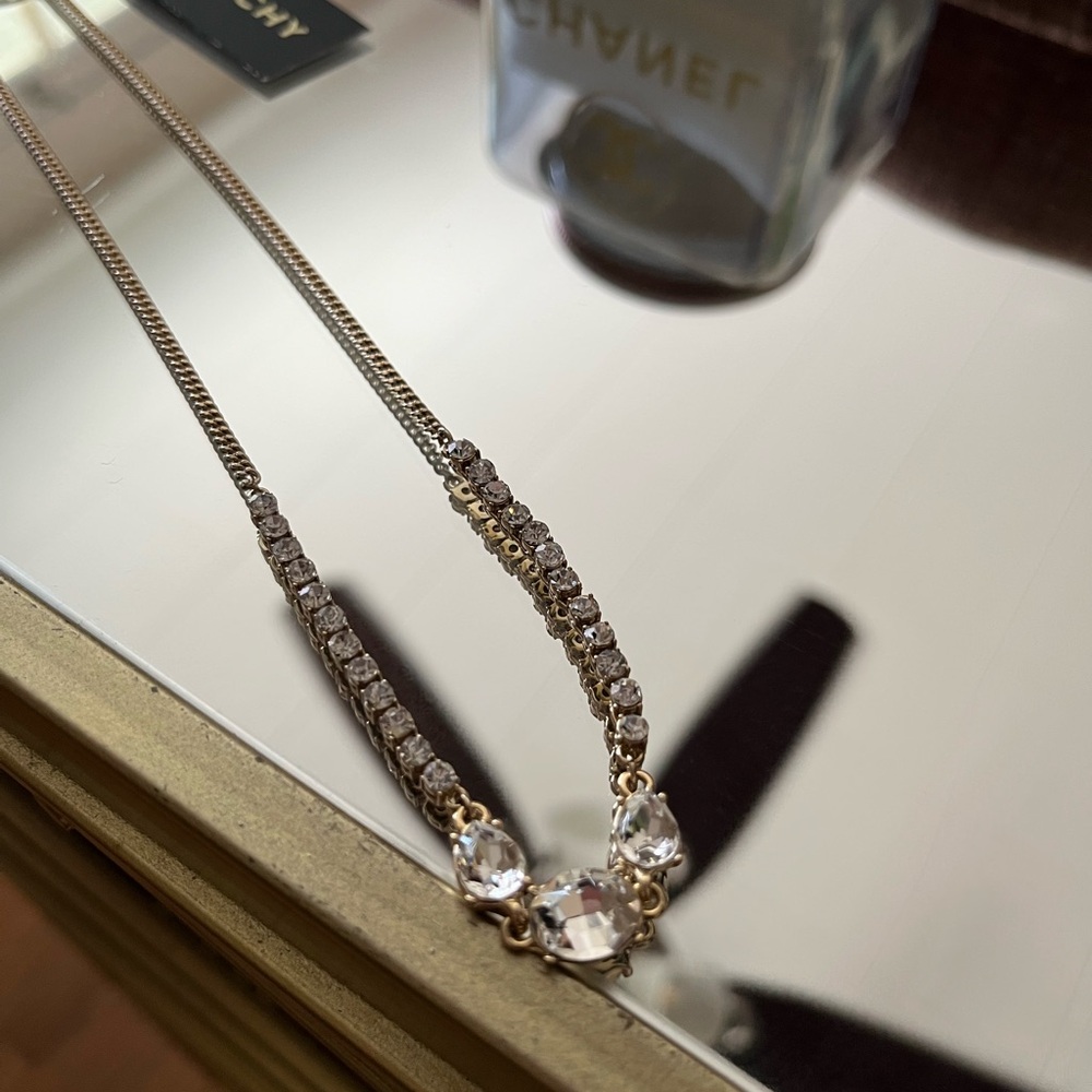 Givenchy Gold and Silver Crystal Necklace